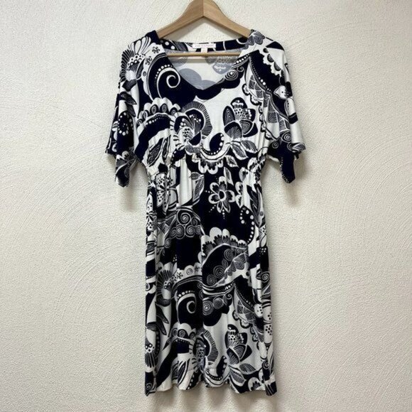 Tori Richard Blue & White Floral Dress sz Small - Picture 1 of 5